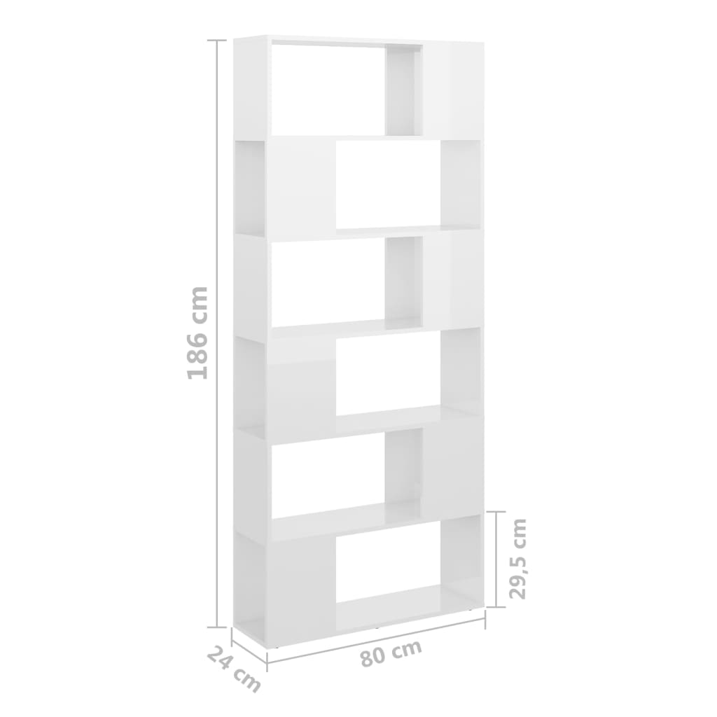 Boekenkast/kamerscherm 80x24x186 cm hout