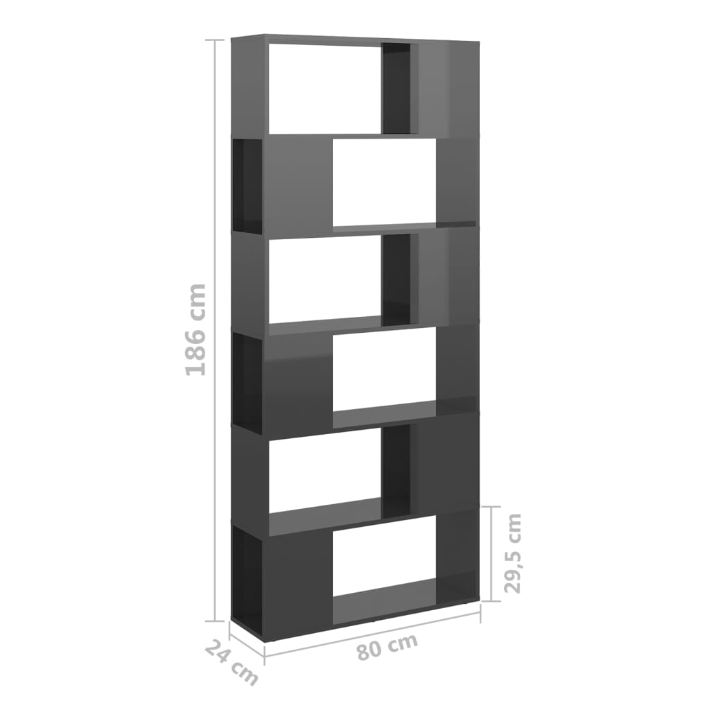 Boekenkast/kamerscherm 80x24x186 cm hout