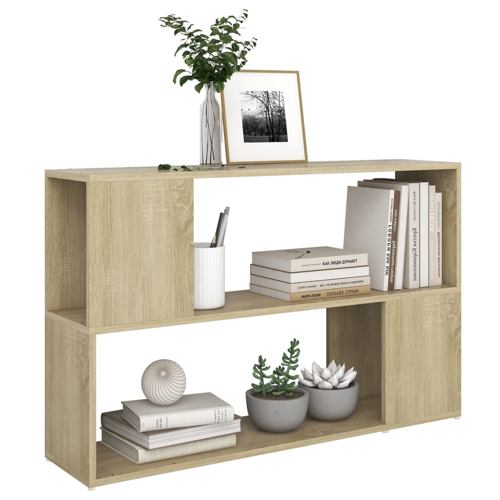 Boekenkast 100x24x63 cm bewerkt hout eikenkleurig