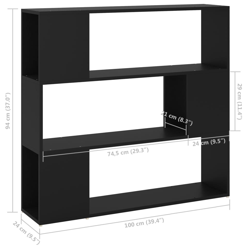 Bibliothèque/paravent 100x24x94 cm