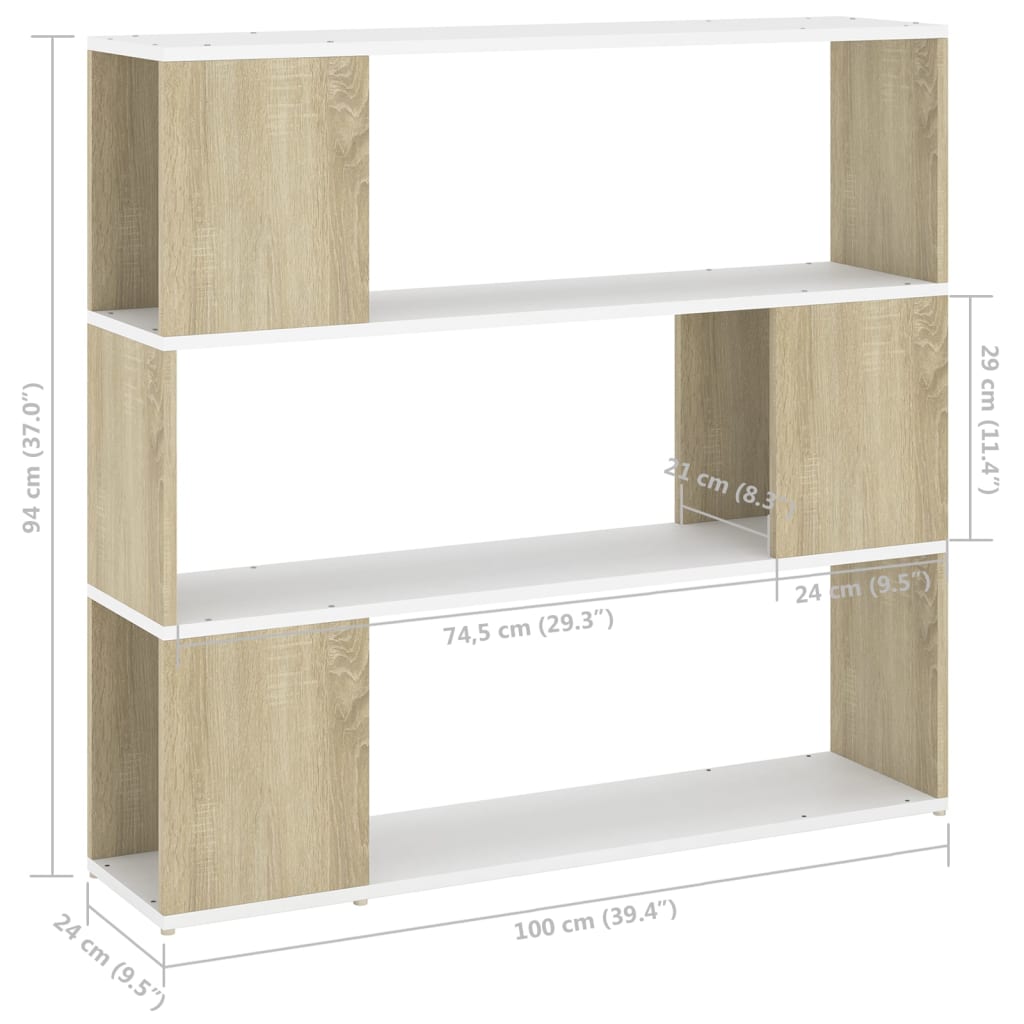 Bibliothèque/paravent 100x24x94 cm