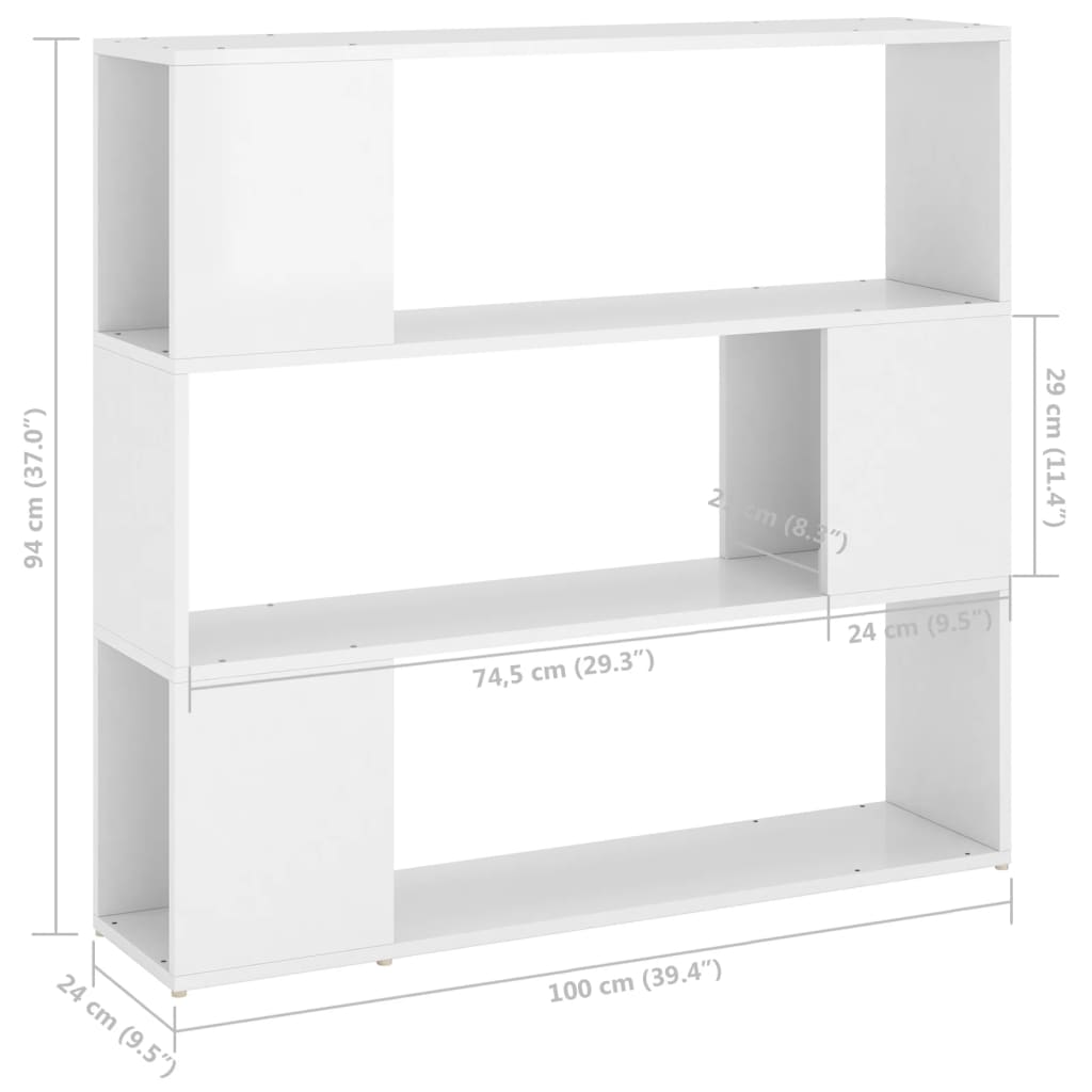 Bibliothèque/paravent 100x24x94 cm