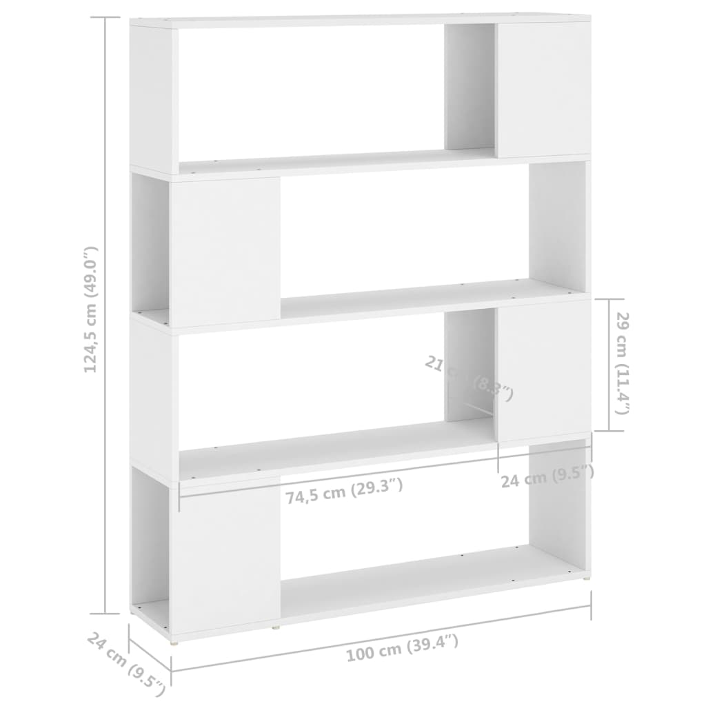 Bibliothèque/paravent 100x24x124 cm