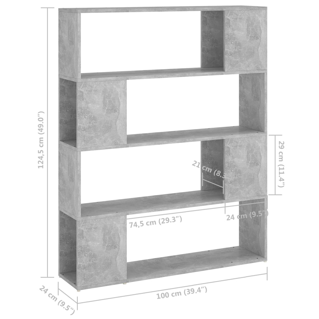 Bibliothèque/paravent 100x24x124 cm