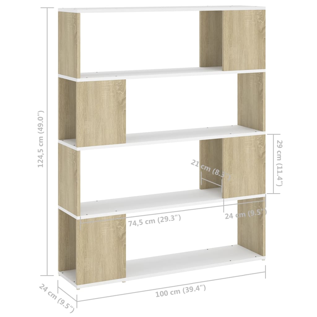 Bibliothèque/paravent 100x24x124 cm