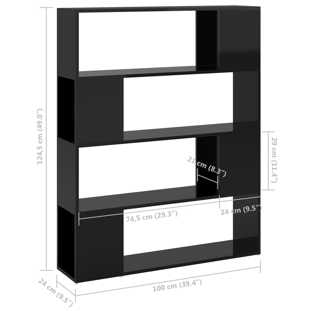 Bibliothèque/paravent 100x24x124 cm