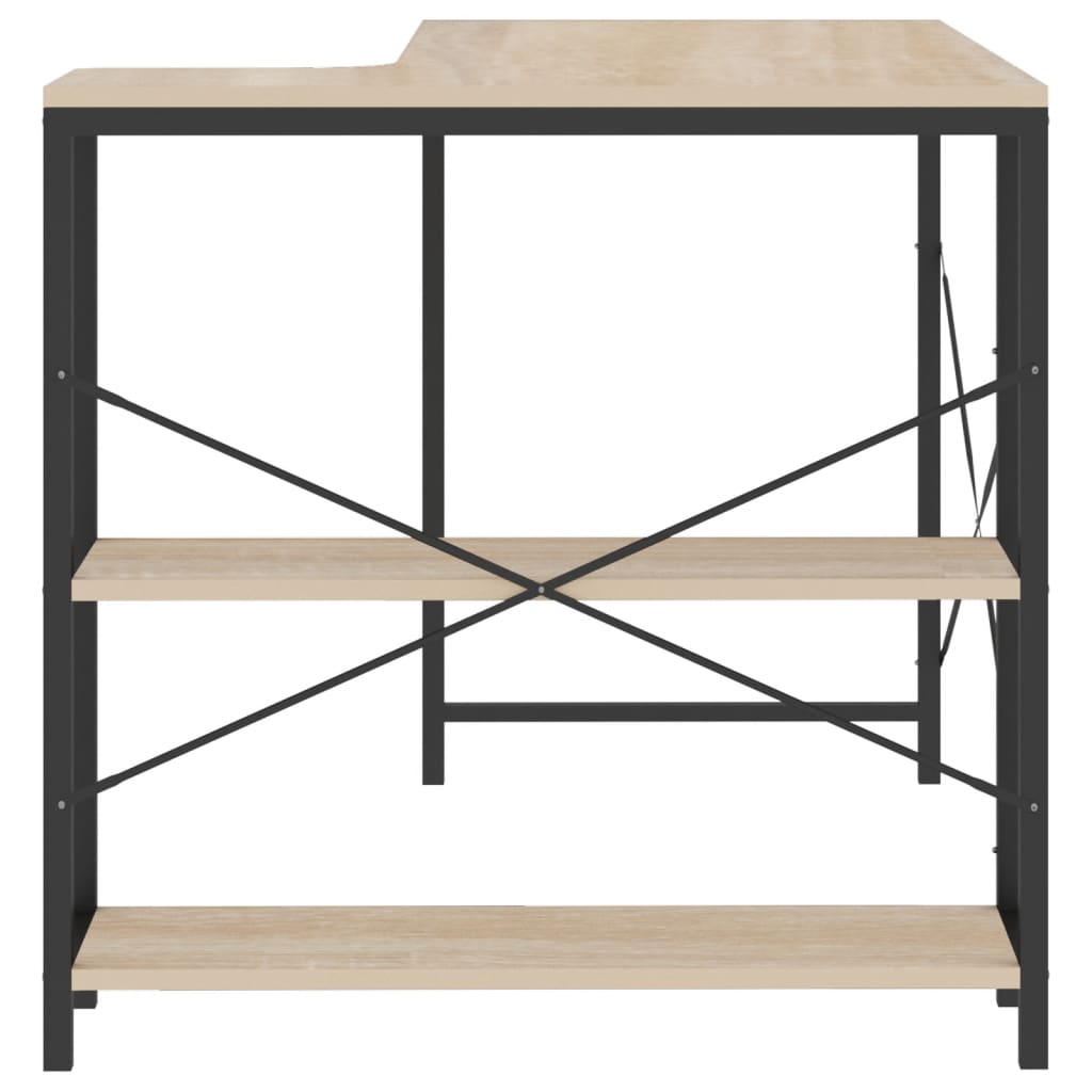 Computerbureau 110x72x70 cm bewerkt hout eikenkleurig