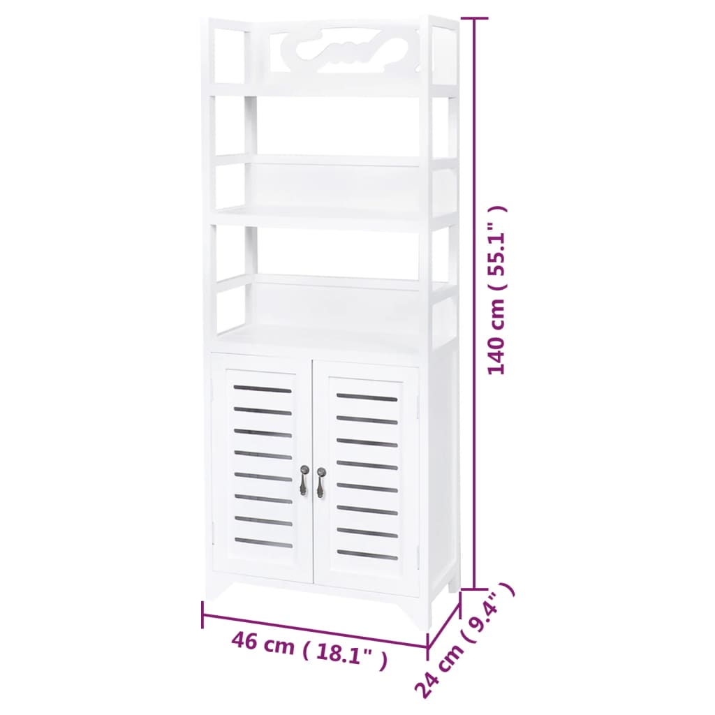 Vitrinekast 46x24x140 cm massief paulowniahout