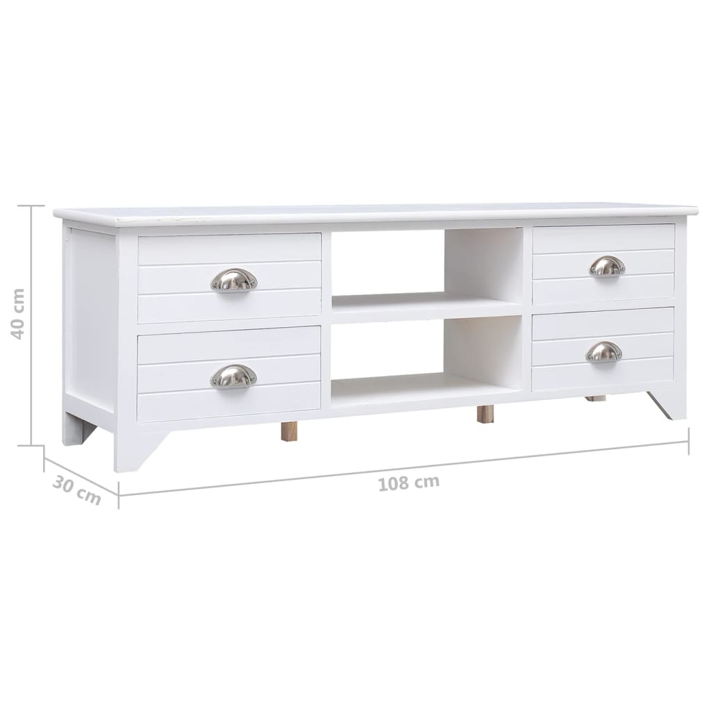 Tv-meubel 108x30x40 cm massief paulowniahout