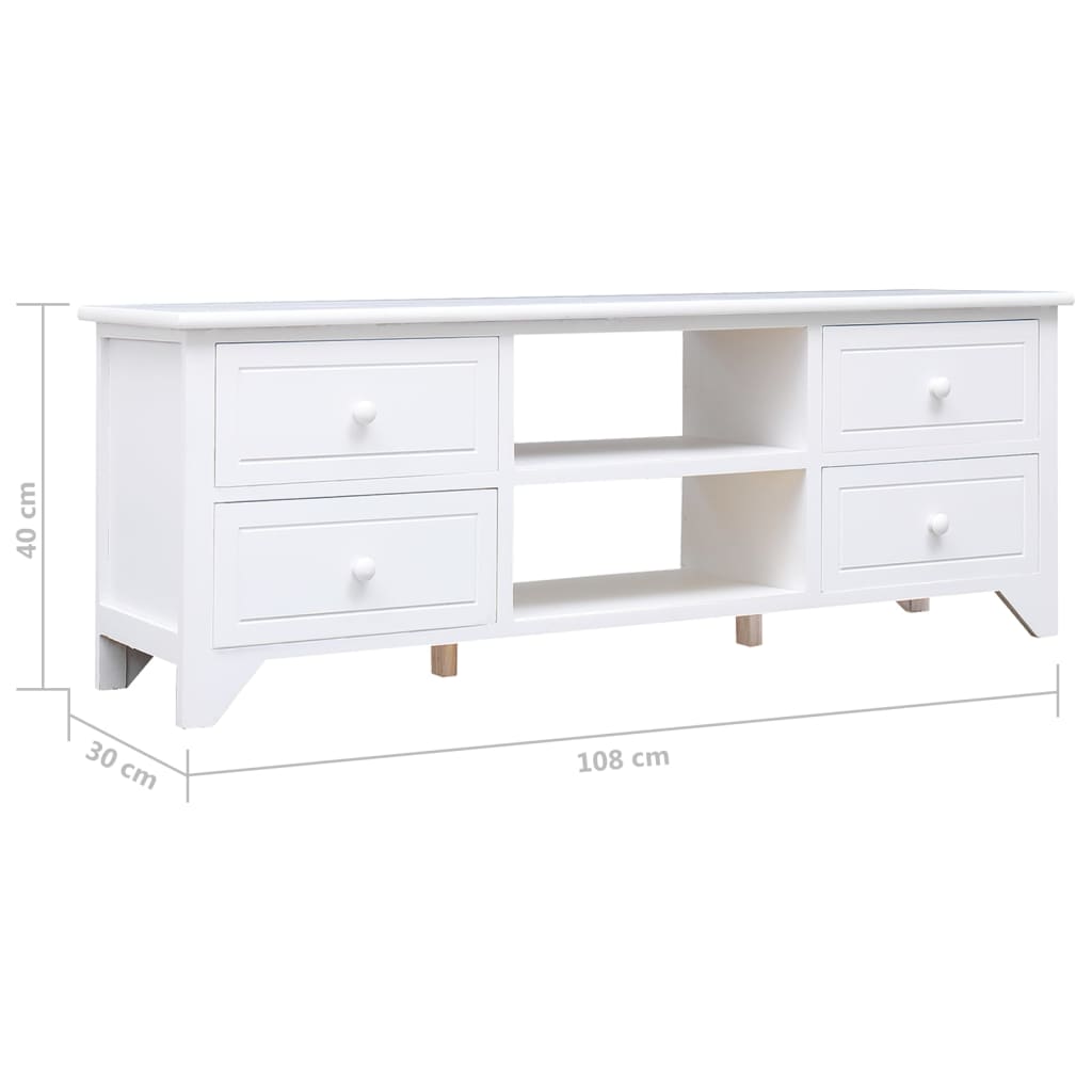 Tv-meubel 108x30x40 cm massief paulowniahout