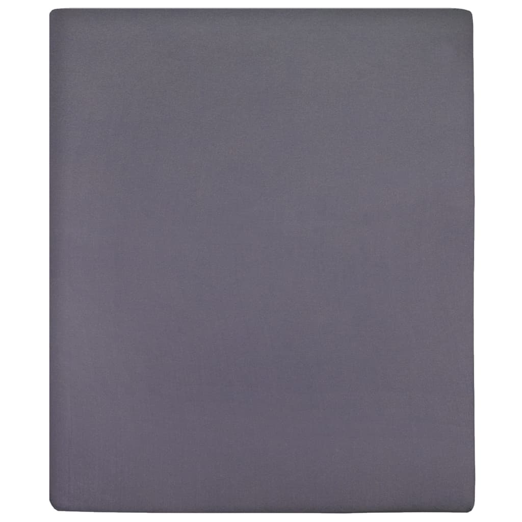 Drap housse jersey 140x200 cm coton anthracite