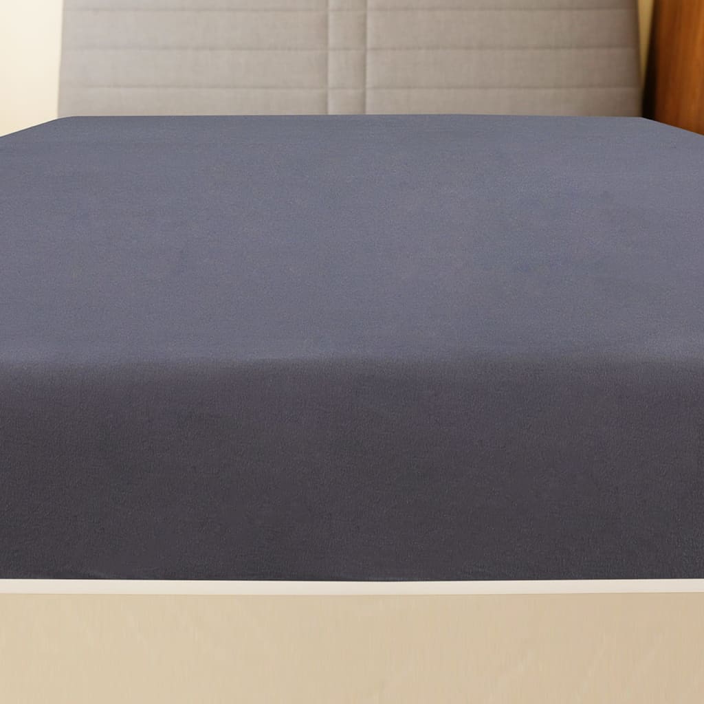 Drap housse jersey 140x200 cm coton anthracite