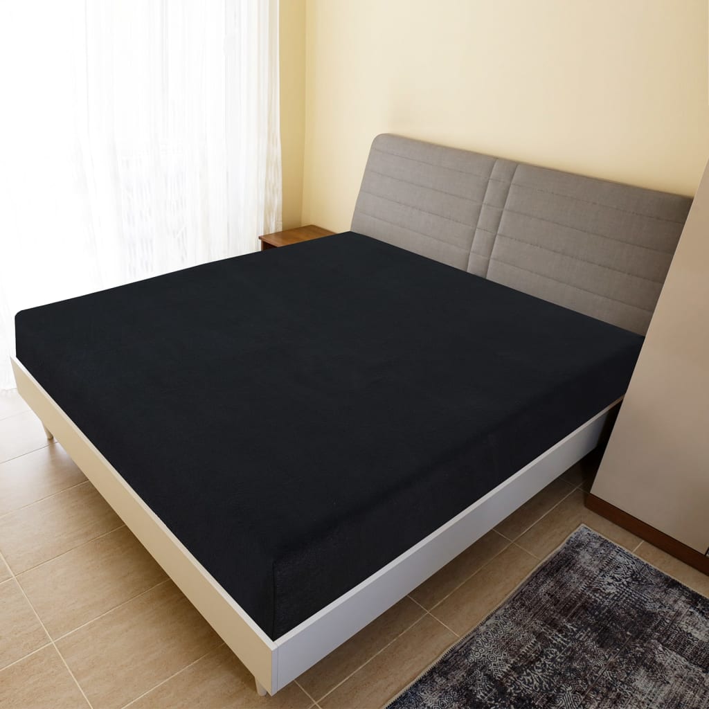 Drap housse jersey 140x200 cm coton anthracite