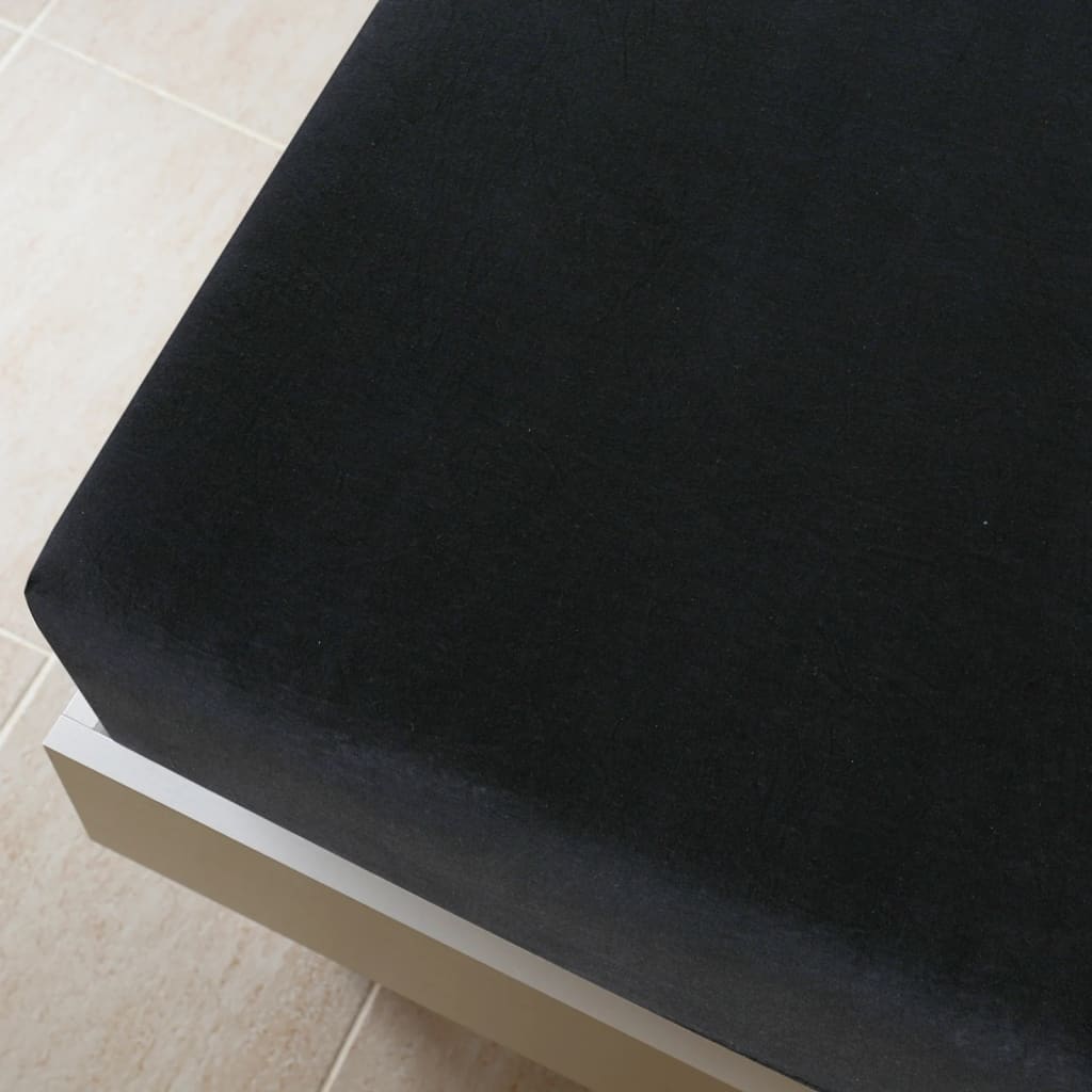 Drap housse jersey 140x200 cm coton anthracite