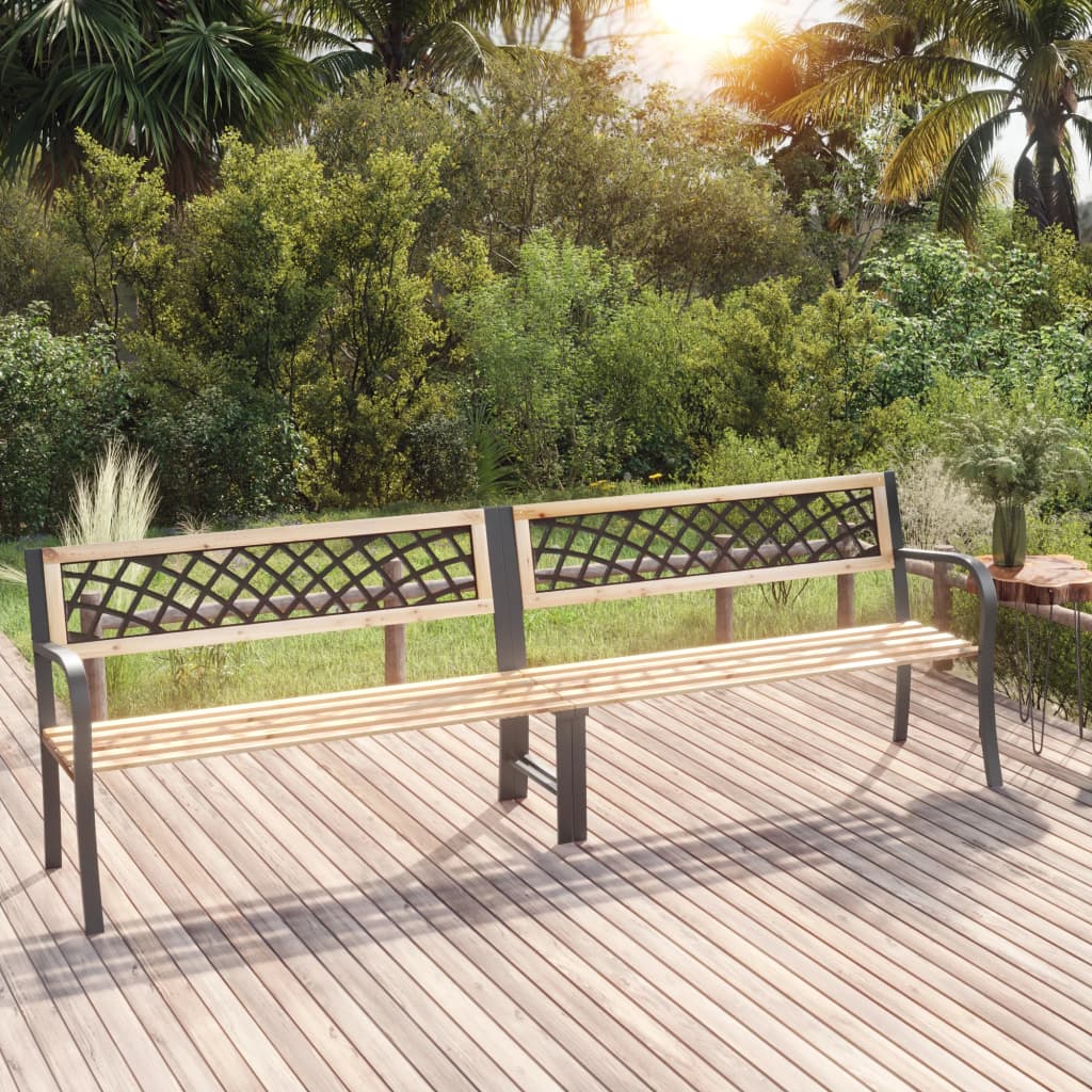 Banc de jardin double 238 cm Pin de Chine