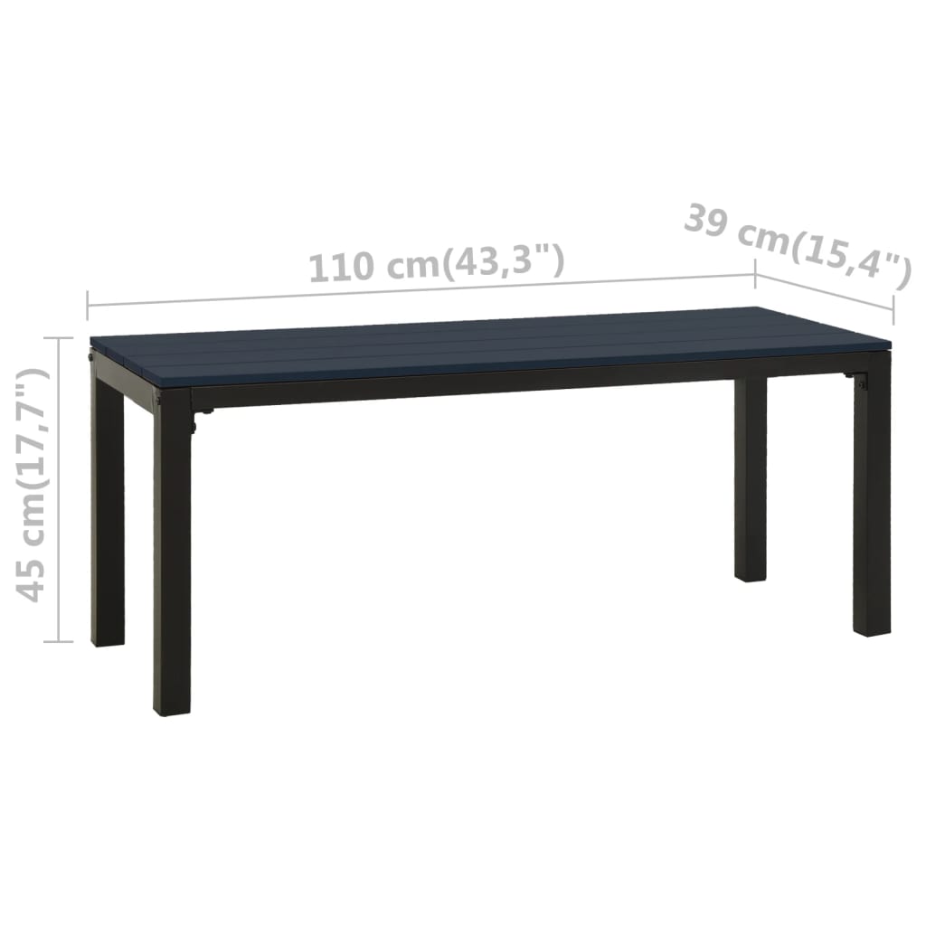 Banc de jardin 110 cm acier HKC