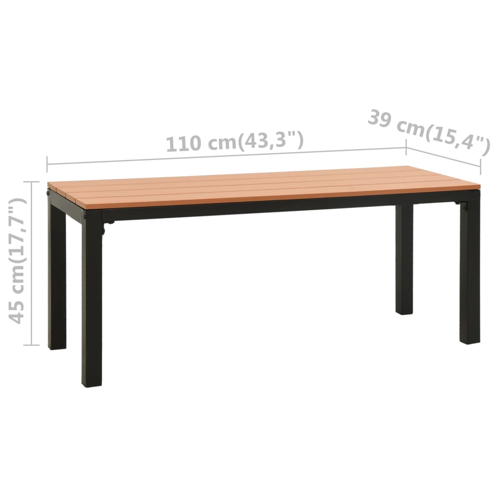 Banc de jardin 110 cm acier HKC