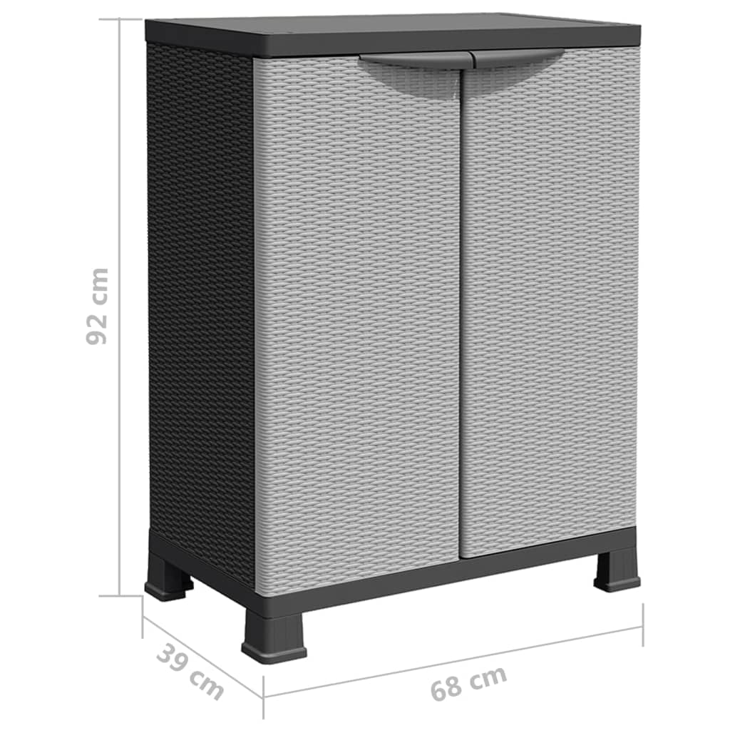 Meuble de rangement 68x39x92 cm design rotin