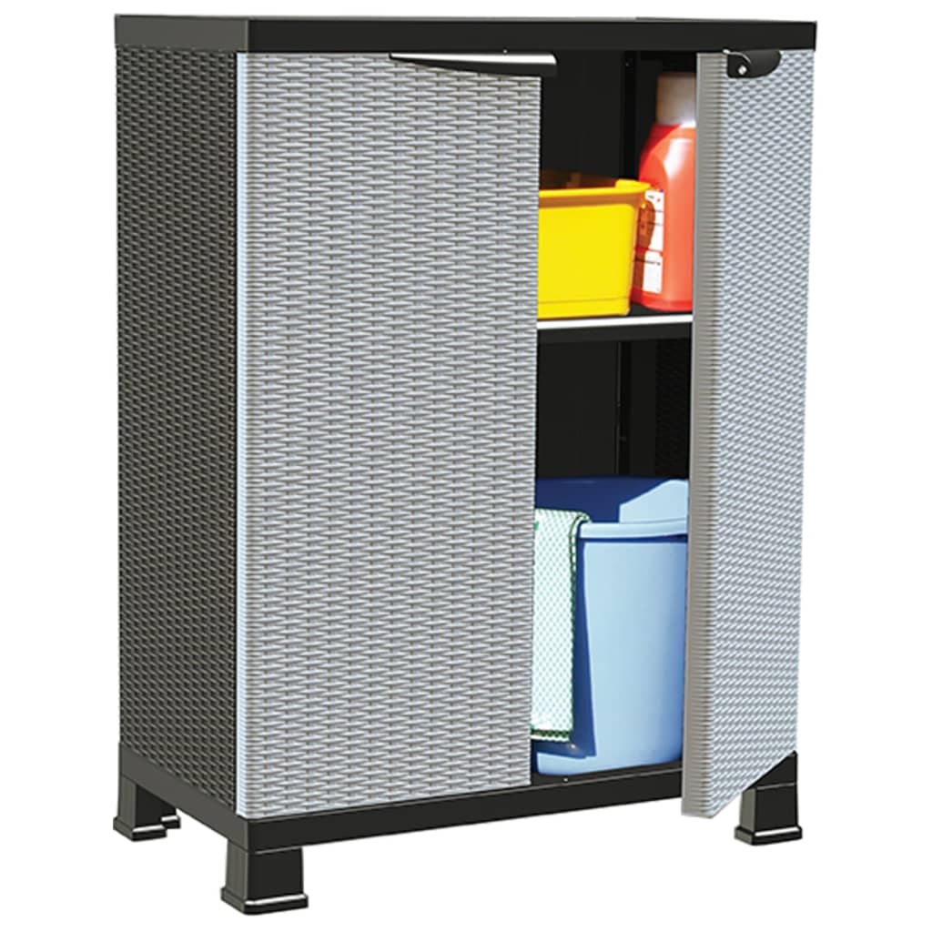 Meuble de rangement 68x39x92 cm design rotin