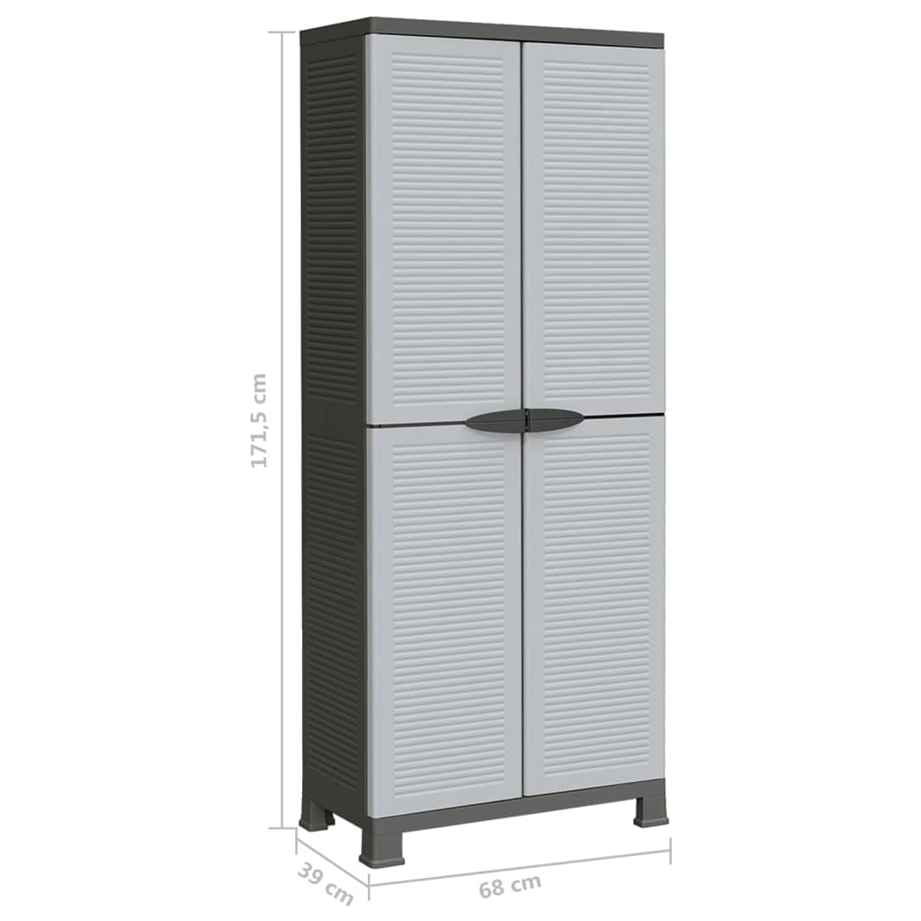 Armoire de rangement 68x39x171,5 cm plastique