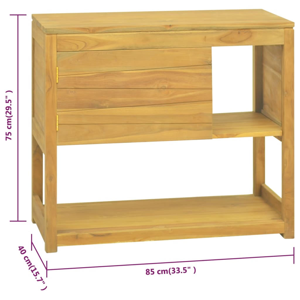 Meuble de salle de bain 60x40x75 cm teck massif