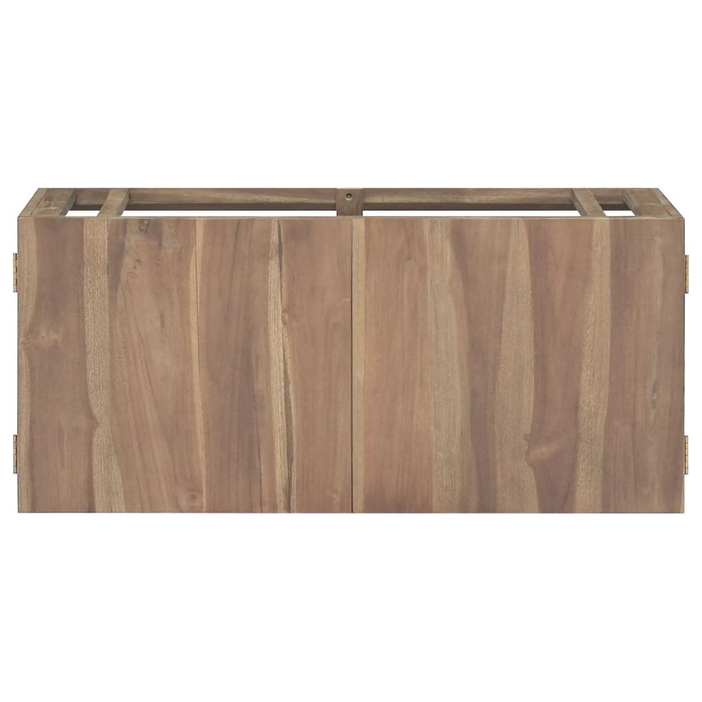 Badkamerwandkast 90x39x40 cm massief teakhout