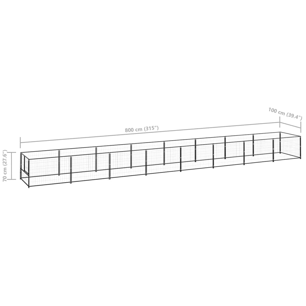 Niche pour chien 10 m² en acier