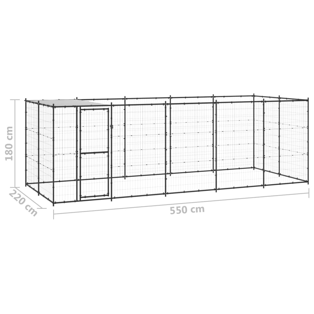 Niche pour chien 21,78 m² en acier