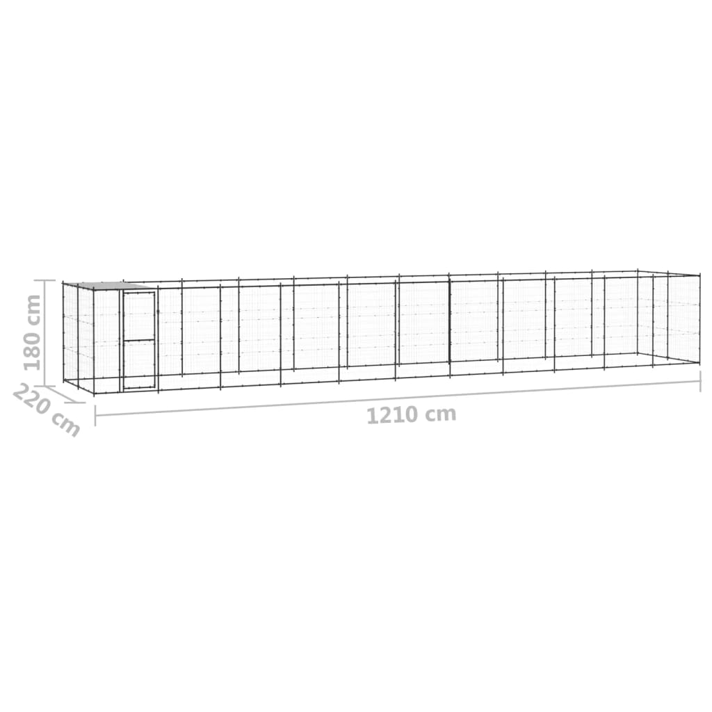 Niche pour chien 21,78 m² en acier