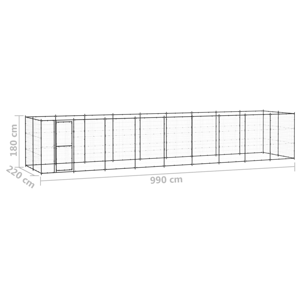 Niche pour chien 21,78 m² en acier