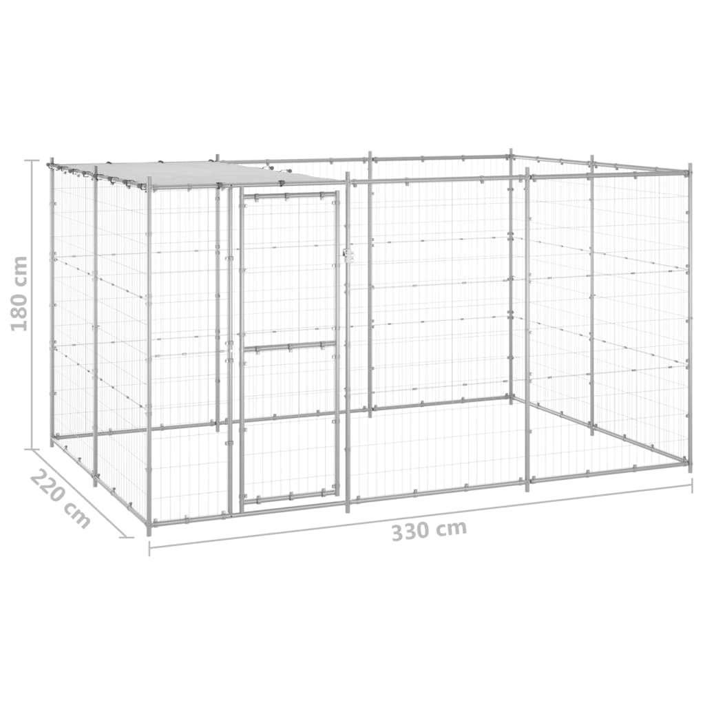 Niche pour chien 21,78 m² en acier