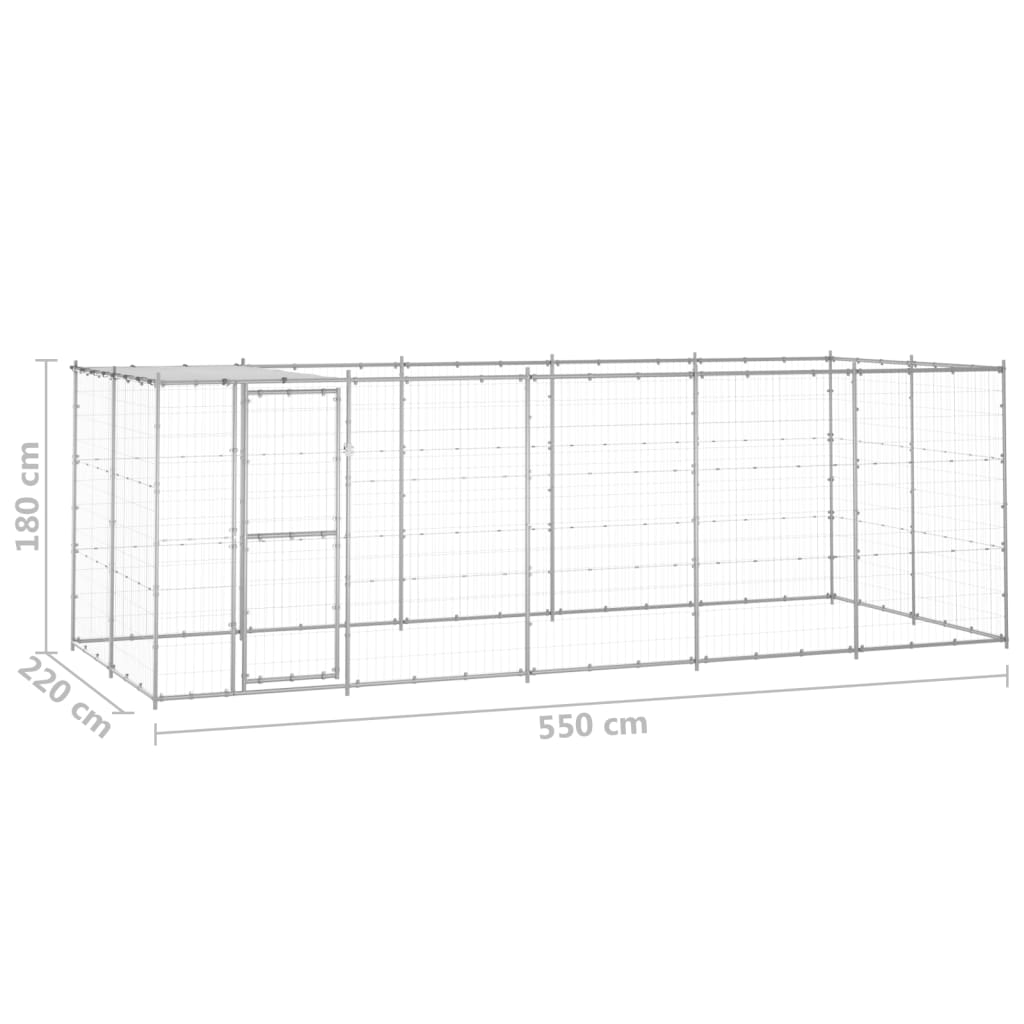 Niche pour chien 21,78 m² en acier