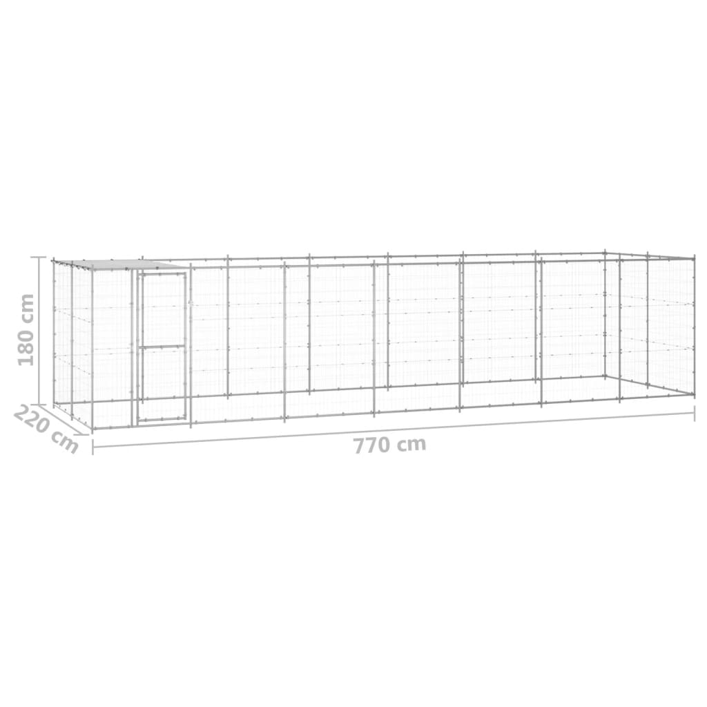 Niche pour chien 21,78 m² en acier