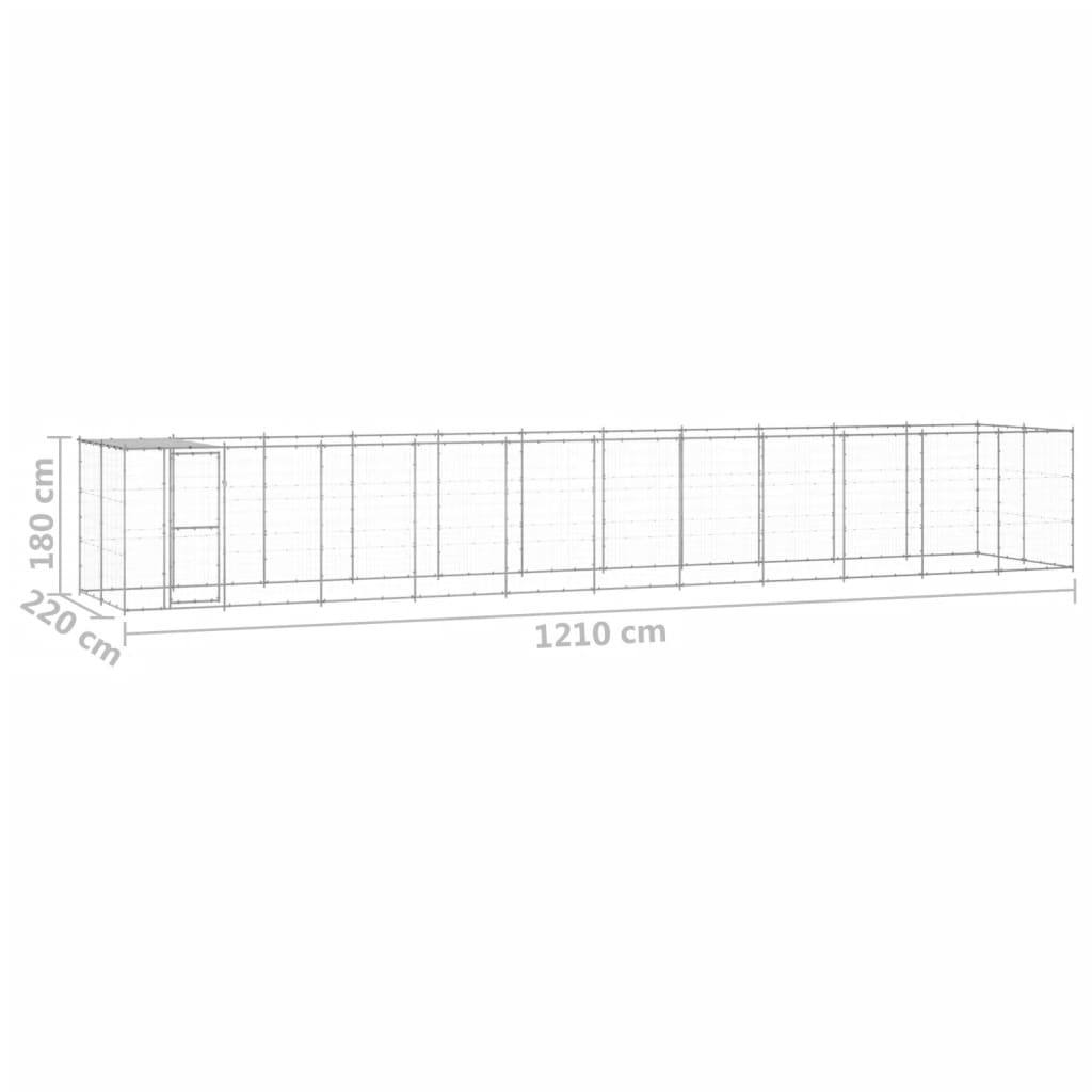 Niche pour chien 21,78 m² en acier