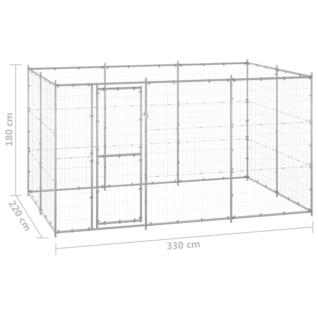 Niche pour chien 21,78 m² en acier