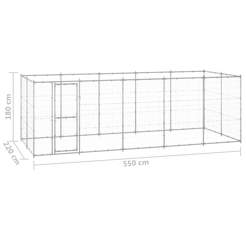 Niche pour chien 21,78 m² en acier