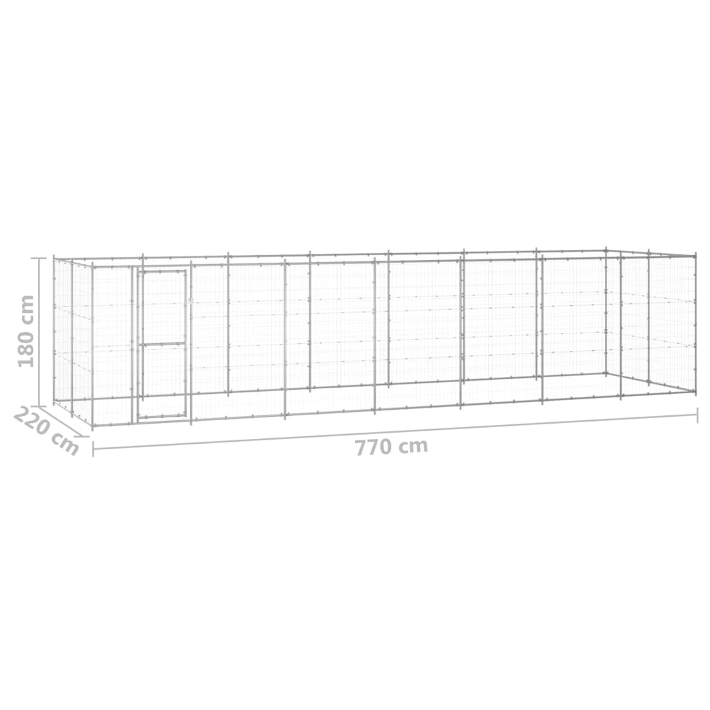 Niche pour chien 21,78 m² en acier