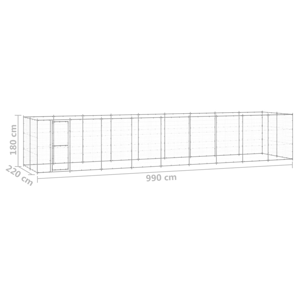 Niche pour chien 21,78 m² en acier