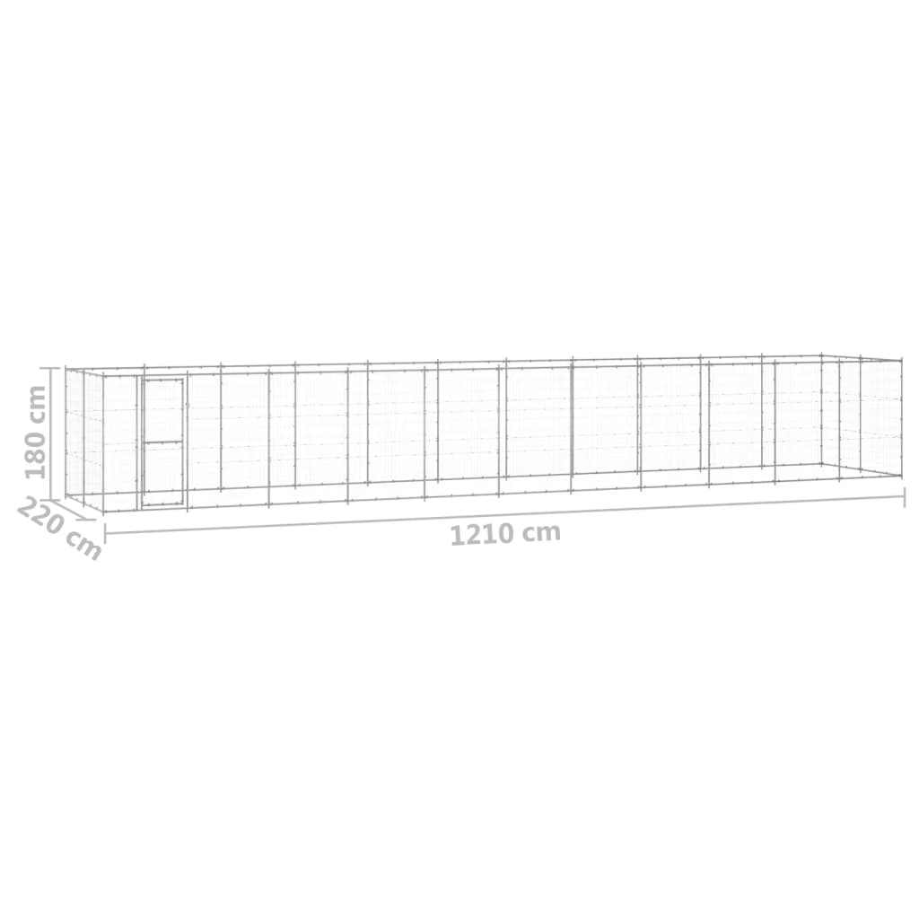 Niche pour chien 21,78 m² en acier