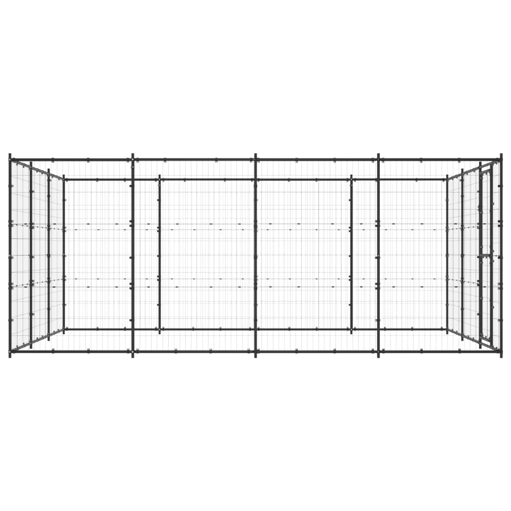 Hondenkennel 14,52 m² gegalvaniseerd staal