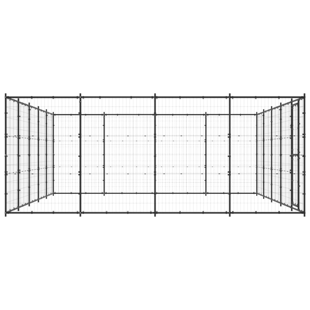 Hondenkennel 14,52 m² gegalvaniseerd staal