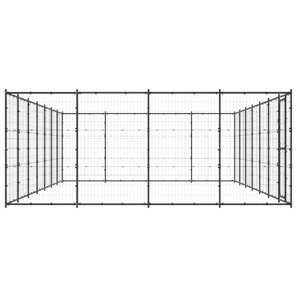 Hondenkennel 14,52 m² gegalvaniseerd staal