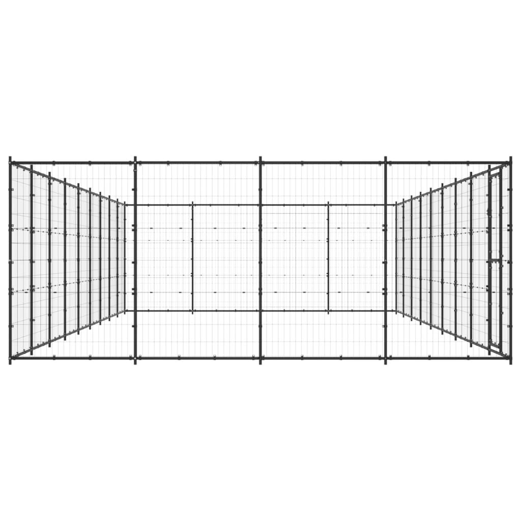 Hondenkennel 14,52 m² gegalvaniseerd staal