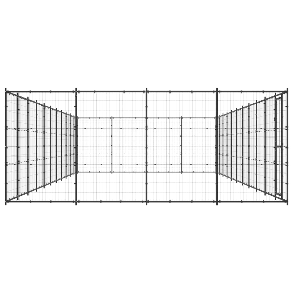 Hondenkennel 14,52 m² gegalvaniseerd staal