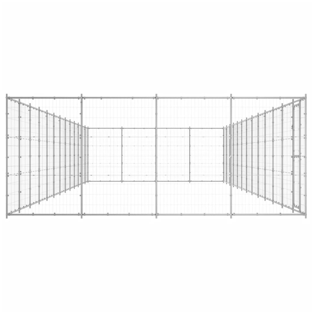 Hondenkennel 14,52 m² gegalvaniseerd staal