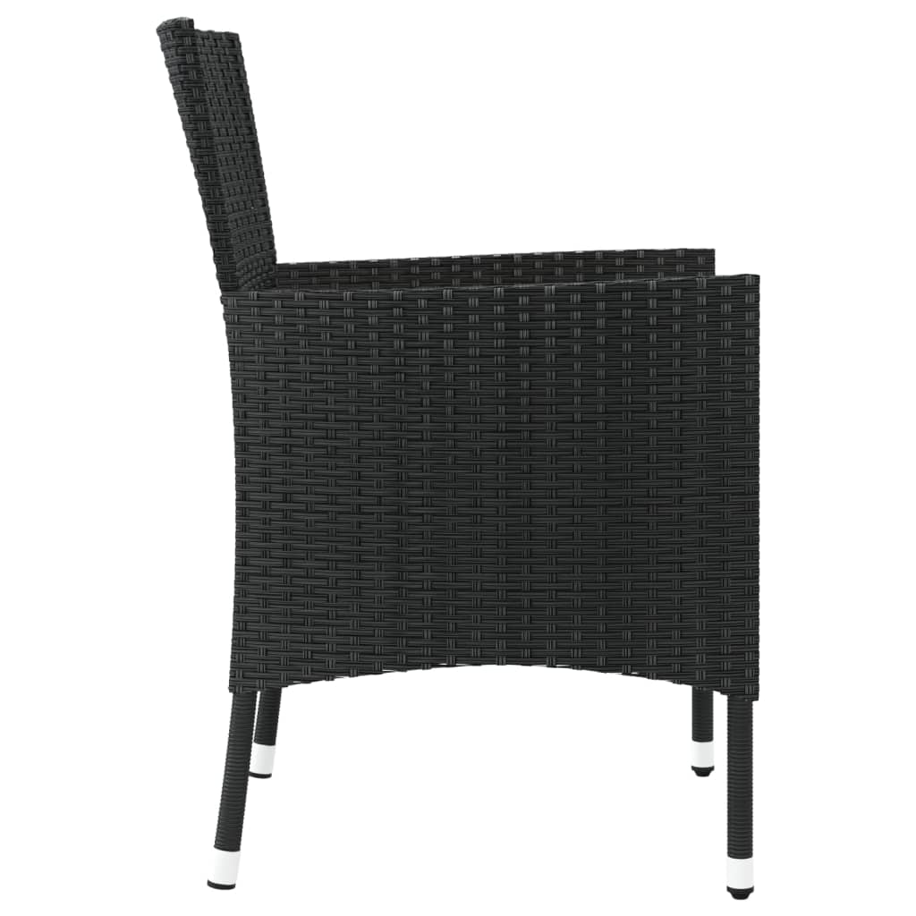 Tuinstoelen 4 st met kussens poly rattan