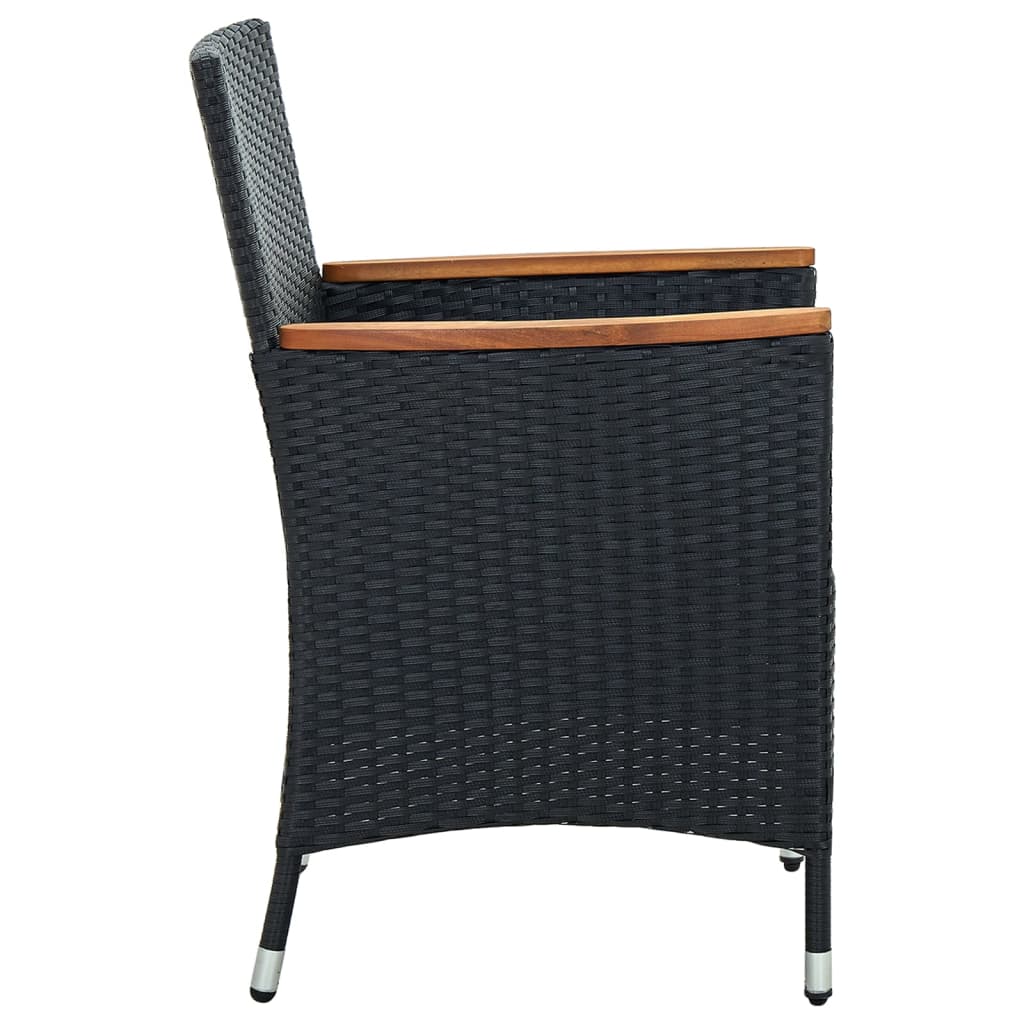 Tuinstoelen 4 st poly rattan