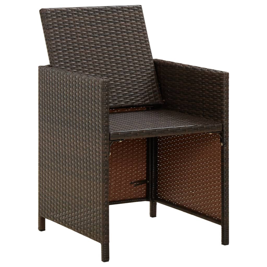 Tuinstoelen met kussens 4 st poly rattan