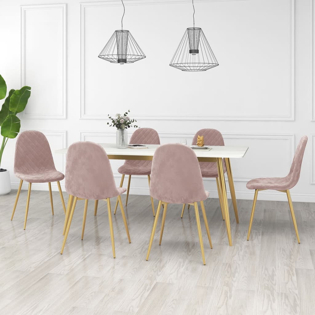 Chaises de salle à manger 4 pcs velours