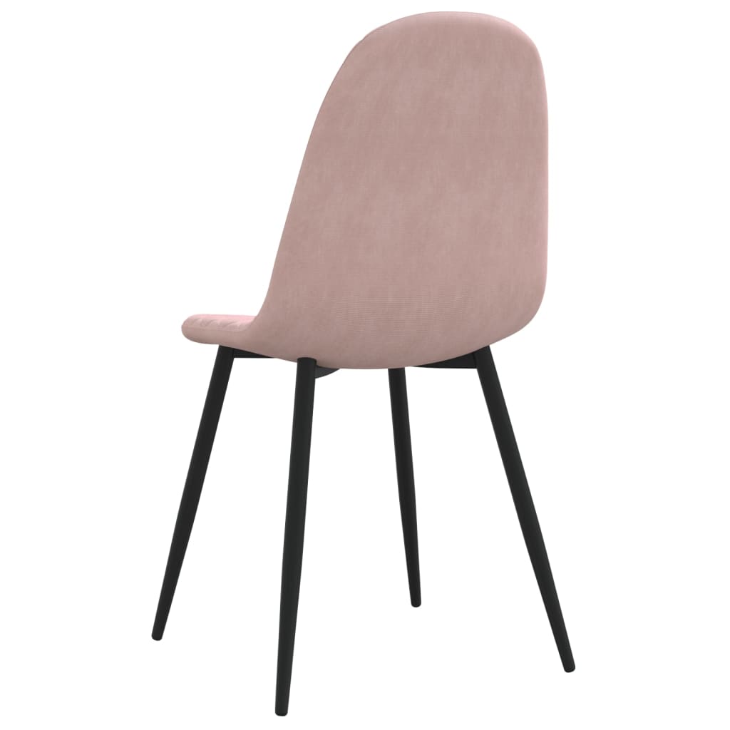 Eetkamerstoelen 4 st fluweel crèmewit